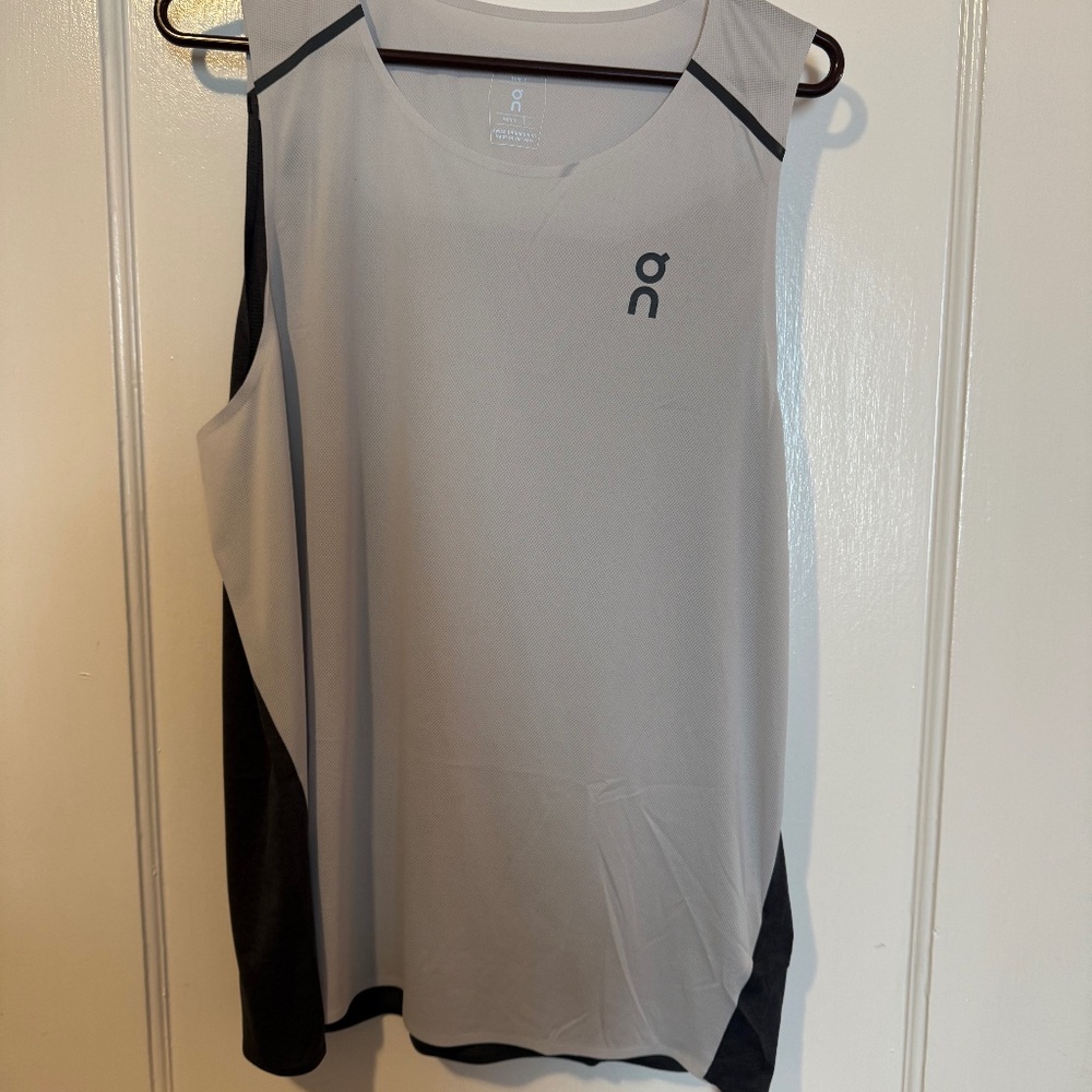 NWT on Performance Tank, Men's size Large, Glacier/Black